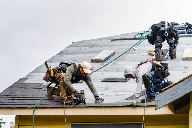 Professional Gutter Installation technician working in Oxford, IN